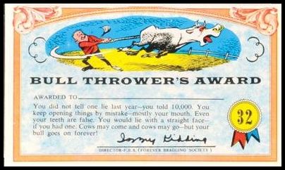 32 Bull Thrower's Award